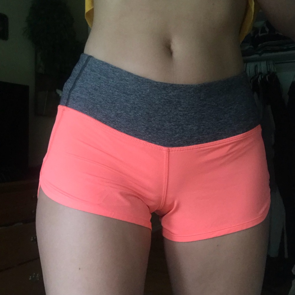 Neon peach shorts!